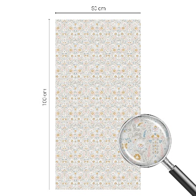 Film solaire fenêtre décoratif aspect vitrail symétrie florale