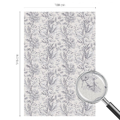 Sticker fenêtre vitrail adhésif Feuilles et papillons