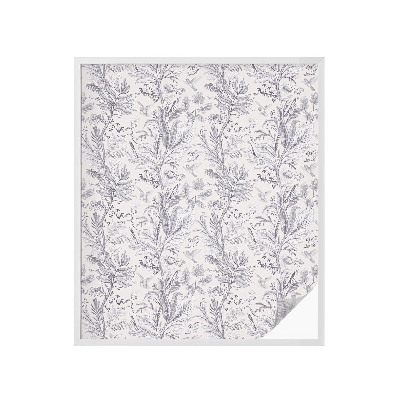 Sticker fenêtre vitrail adhésif Feuilles et papillons