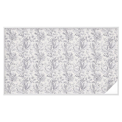 Sticker fenêtre vitrail adhésif Feuilles et papillons