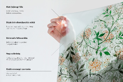 Sticker fenêtre vitrail adhésif Feuilles et papillons