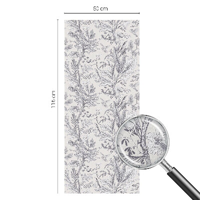 Sticker fenêtre vitrail adhésif Feuilles et papillons