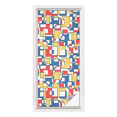 Film solaire fenêtre décoratif aspect vitrail formes géométriques