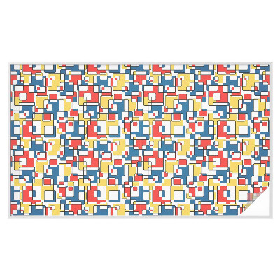 Film solaire fenêtre décoratif aspect vitrail formes géométriques