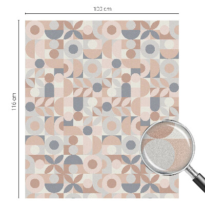 Film adhésif pour vitrage dépoli vitrail Mosaïque abstraite