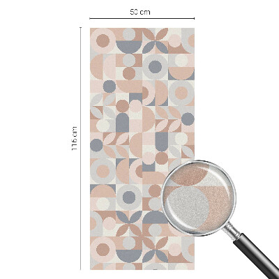 Film adhésif pour vitrage dépoli vitrail Mosaïque abstraite