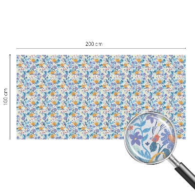 Sticker fenêtre vitrail adhésif Motif végétal