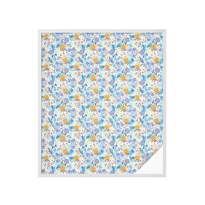 Sticker fenêtre vitrail adhésif Motif végétal