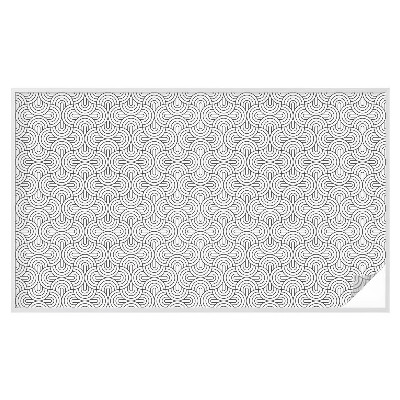 Film solaire fenêtre décoratif aspect vitrail demi-cercles géométriques