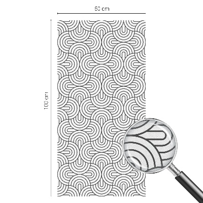 Film solaire fenêtre décoratif aspect vitrail demi-cercles géométriques