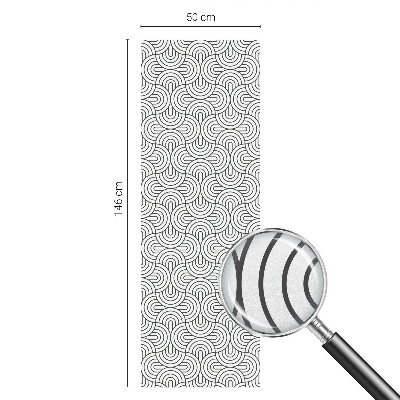 Film solaire fenêtre décoratif aspect vitrail demi-cercles géométriques