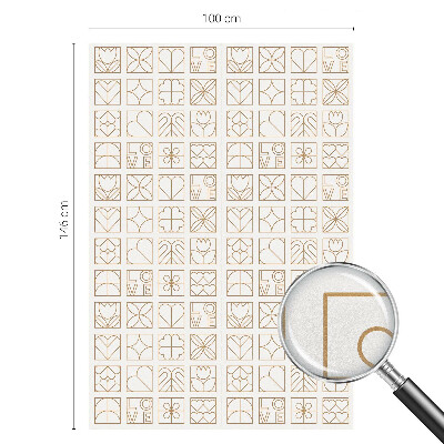 Film adhésif pour vitrage dépoli vitrail Amour géométrique