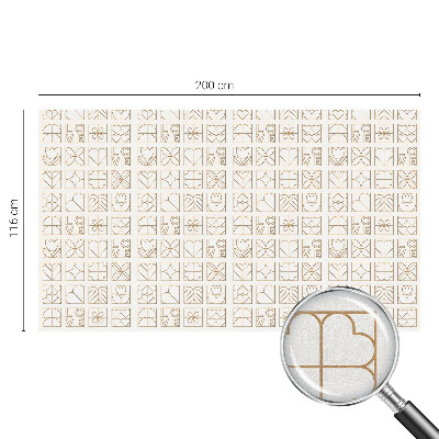 Film adhésif pour vitrage dépoli vitrail Amour géométrique