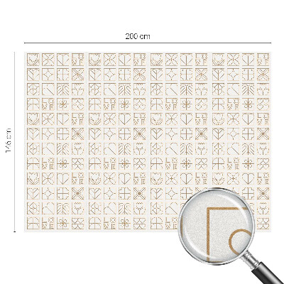 Film adhésif pour vitrage dépoli vitrail Amour géométrique