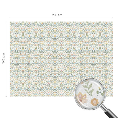 Sticker fenêtre vitrail adhésif symétrie florale