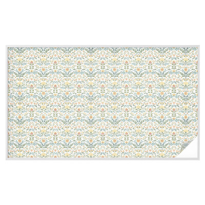 Sticker fenêtre vitrail adhésif symétrie florale