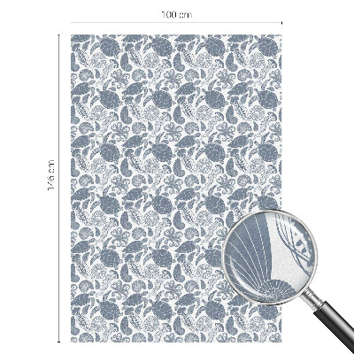 Film solaire fenêtre décoratif aspect vitrail vie marine