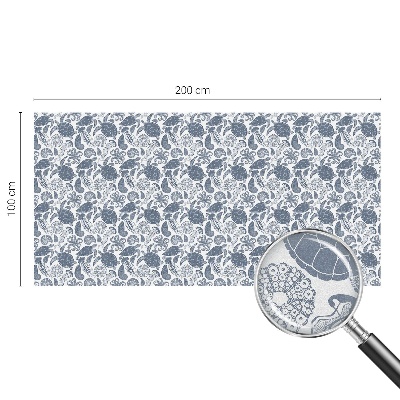 Film solaire fenêtre décoratif aspect vitrail vie marine