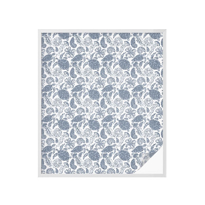 Film solaire fenêtre décoratif aspect vitrail vie marine