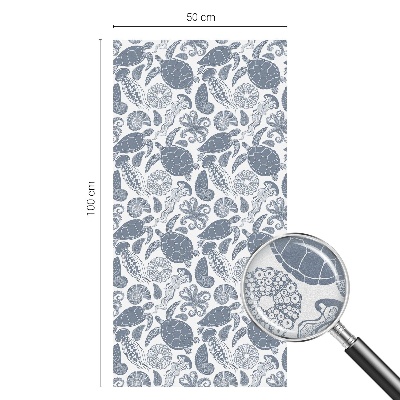 Film solaire fenêtre décoratif aspect vitrail vie marine