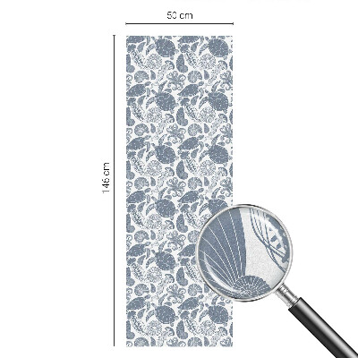 Film solaire fenêtre décoratif aspect vitrail vie marine