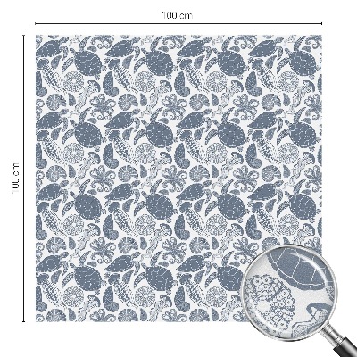 Film solaire fenêtre décoratif aspect vitrail vie marine