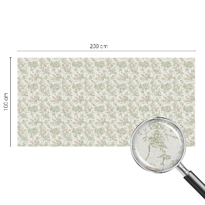 Film adhésif pour vitrage dépoli vitrail oiseaux plantes