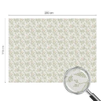 Film adhésif pour vitrage dépoli vitrail oiseaux plantes