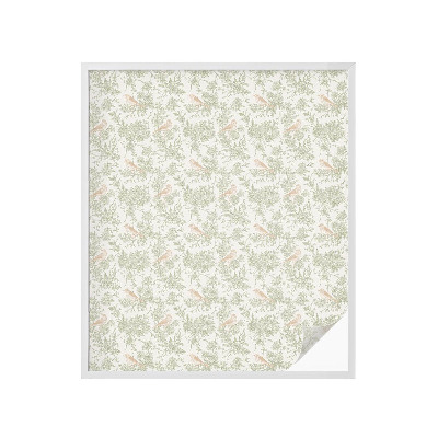 Film adhésif pour vitrage dépoli vitrail oiseaux plantes