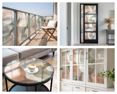 Film occultant pour fenêtre Vagues colorées