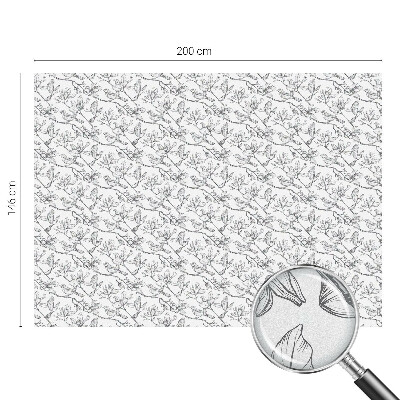 Film solaire fenêtre décoratif aspect vitrail Oiseaux et fleurs