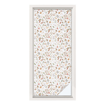 Film adhésif pour vitrage dépoli vitrail Motifs d'automne