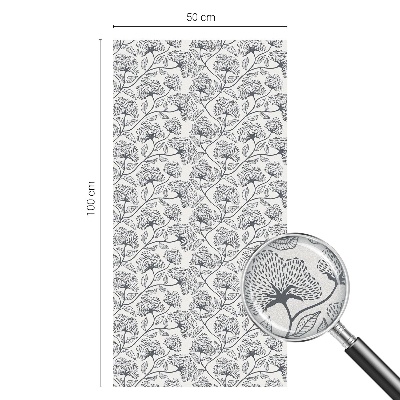 Film adhésif pour vitrage dépoli vitrail Motif botanique