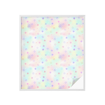 Sticker fenêtre vitrail adhésif Motifs arc-en-ciel