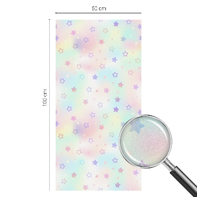 Sticker fenêtre vitrail adhésif Motifs arc-en-ciel