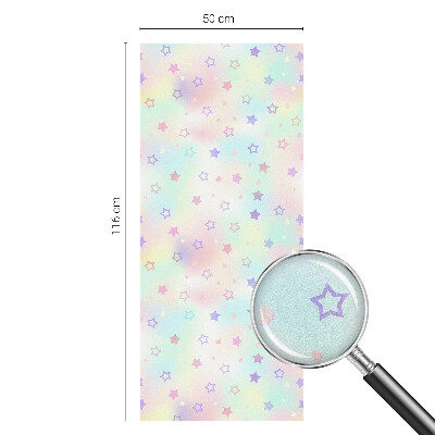 Sticker fenêtre vitrail adhésif Motifs arc-en-ciel