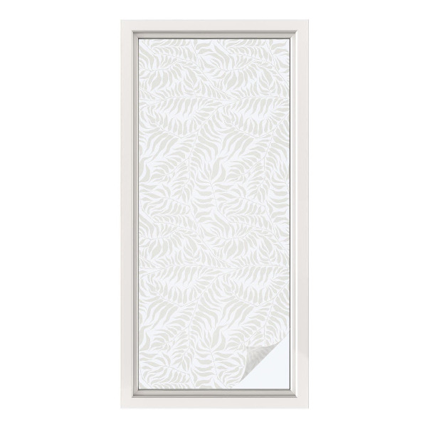 Film adhésif pour vitrage dépoli vitrail Élégance feuillue