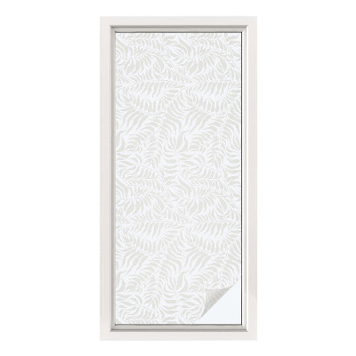 Film adhésif pour vitrage dépoli vitrail Élégance feuillue