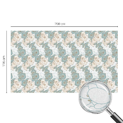 Sticker fenêtre vitrail adhésif Fleurs délicates