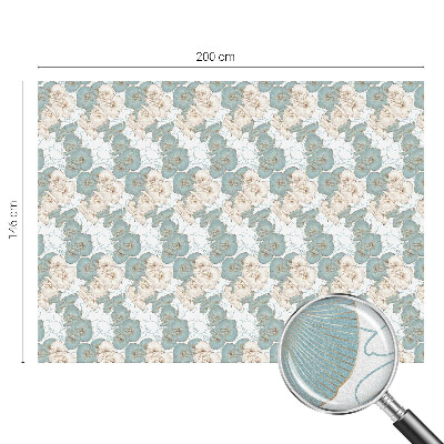 Sticker fenêtre vitrail adhésif Fleurs délicates