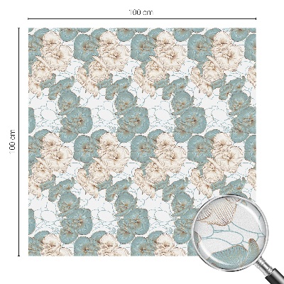 Sticker fenêtre vitrail adhésif Fleurs délicates