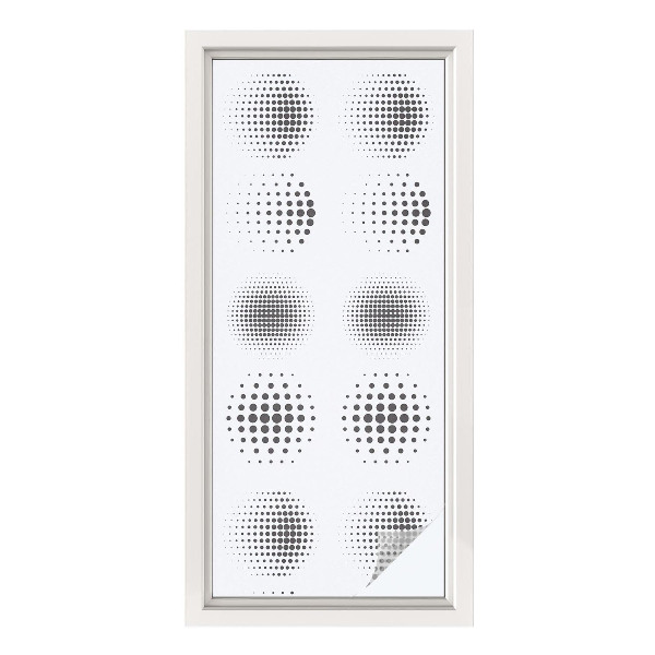 Sticker fenêtre vitrail adhésif Cercles pointillés