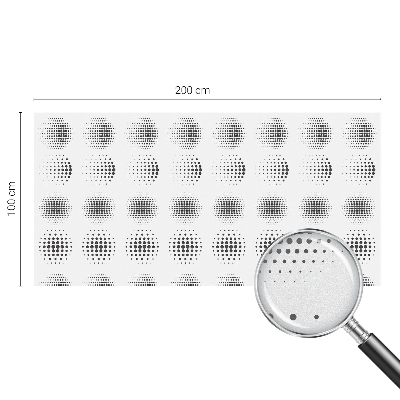 Sticker fenêtre vitrail adhésif Cercles pointillés