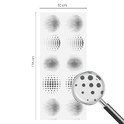 Sticker fenêtre vitrail adhésif Cercles pointillés