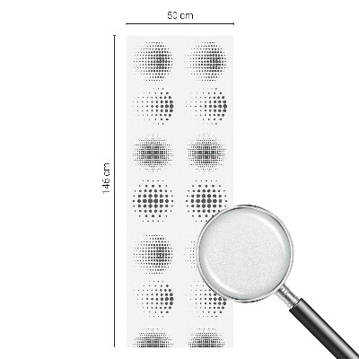 Sticker fenêtre vitrail adhésif Cercles pointillés