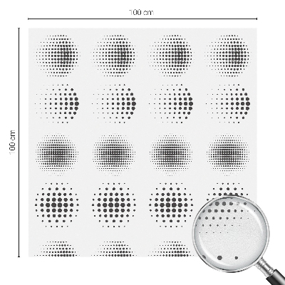 Sticker fenêtre vitrail adhésif Cercles pointillés