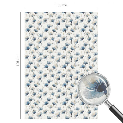 Film occultant pour fenêtre fleurs bleues