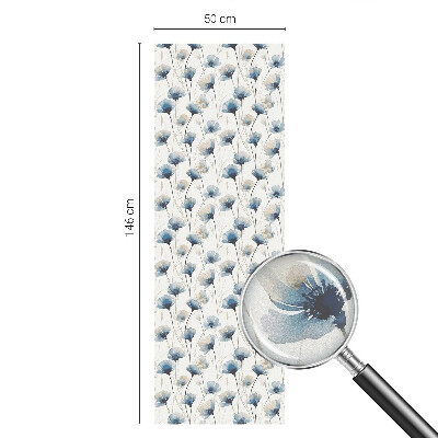Film occultant pour fenêtre fleurs bleues