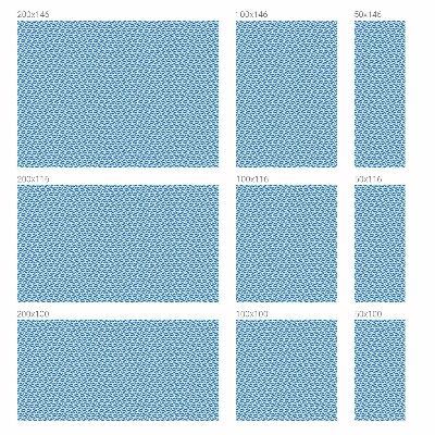 Sticker fenêtre vitrail adhésif Vagues bleues