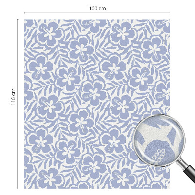 Film adhésif pour vitrage dépoli vitrail fleurs d'hibiscus